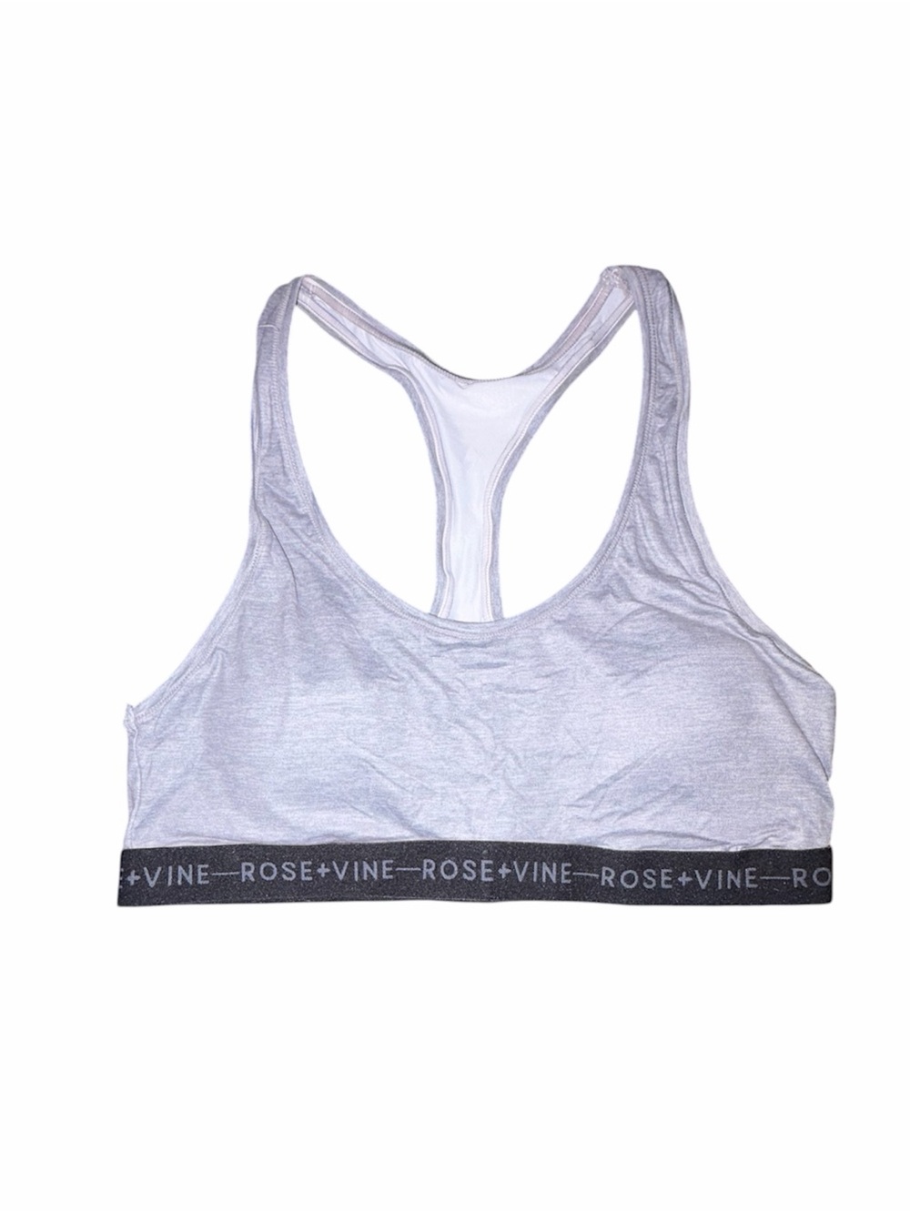 5/25$ ✨ Rose+Vine Light Gray Racerback Sports Bra 🩶🖤